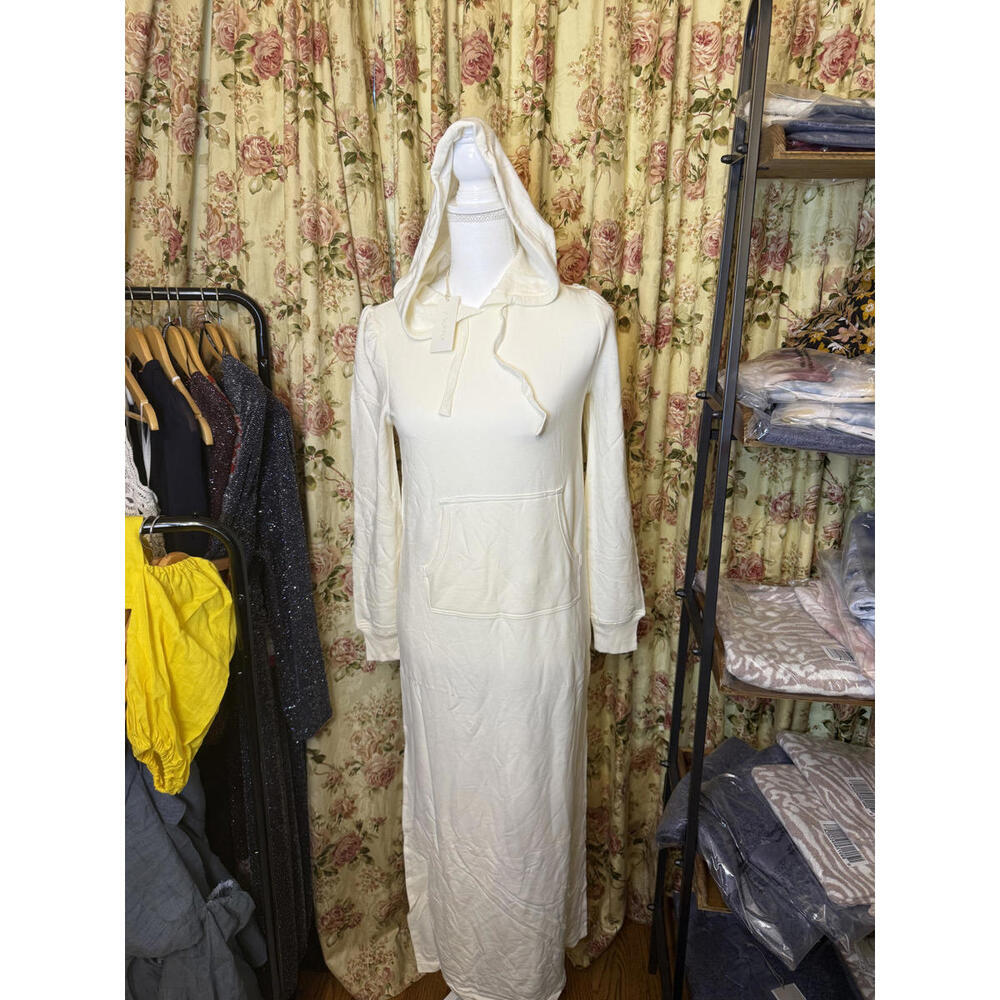 Z Supply Cozy Hooded Maxi Dress in Cream XS and Small